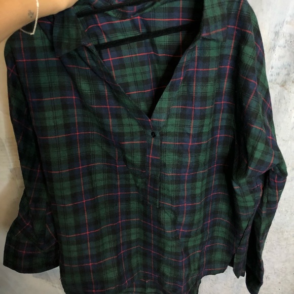 Tops - Green oversized flannel